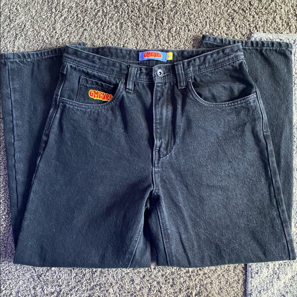 Empyre Loose Fit Black Shmutz Wash Skate Jeans